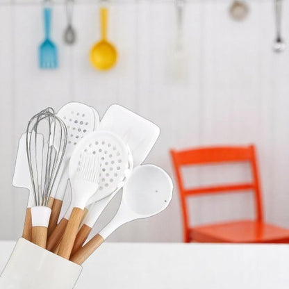 Set de Utensilios de Silicona Blanco de 11 Piezas